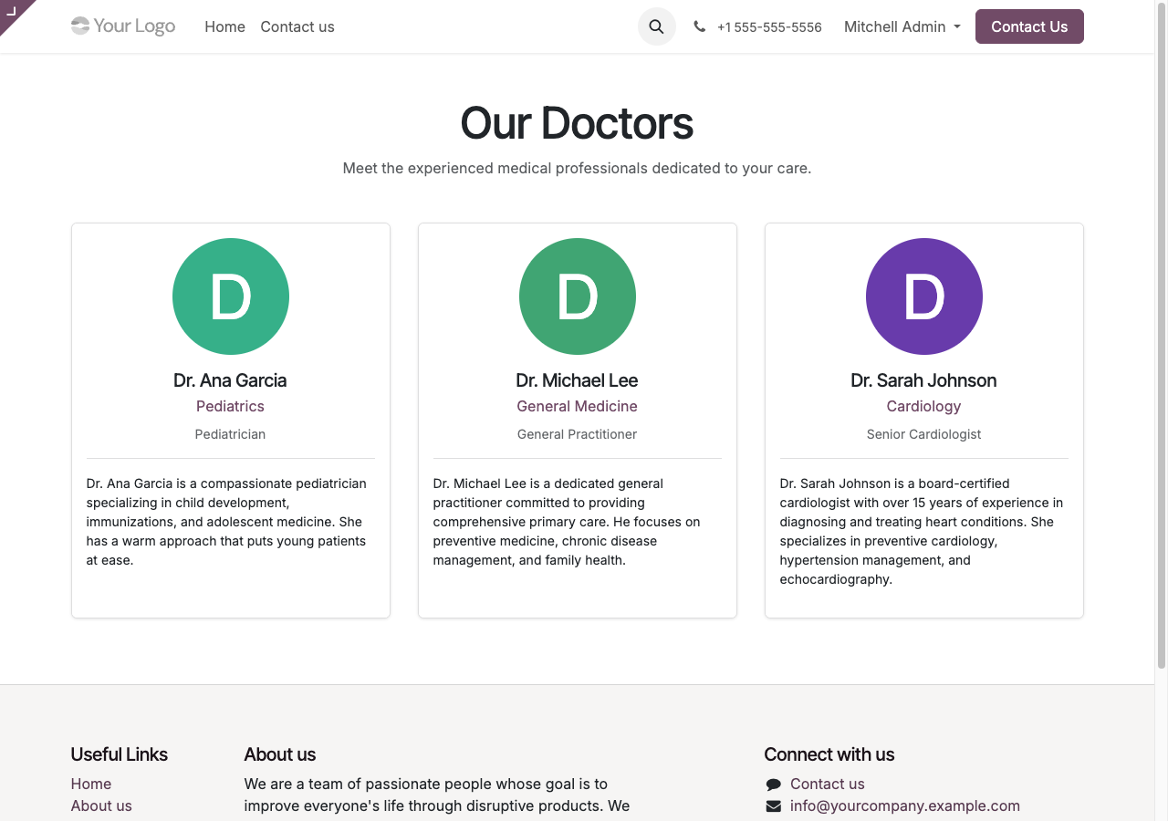 Our Doctors Page
