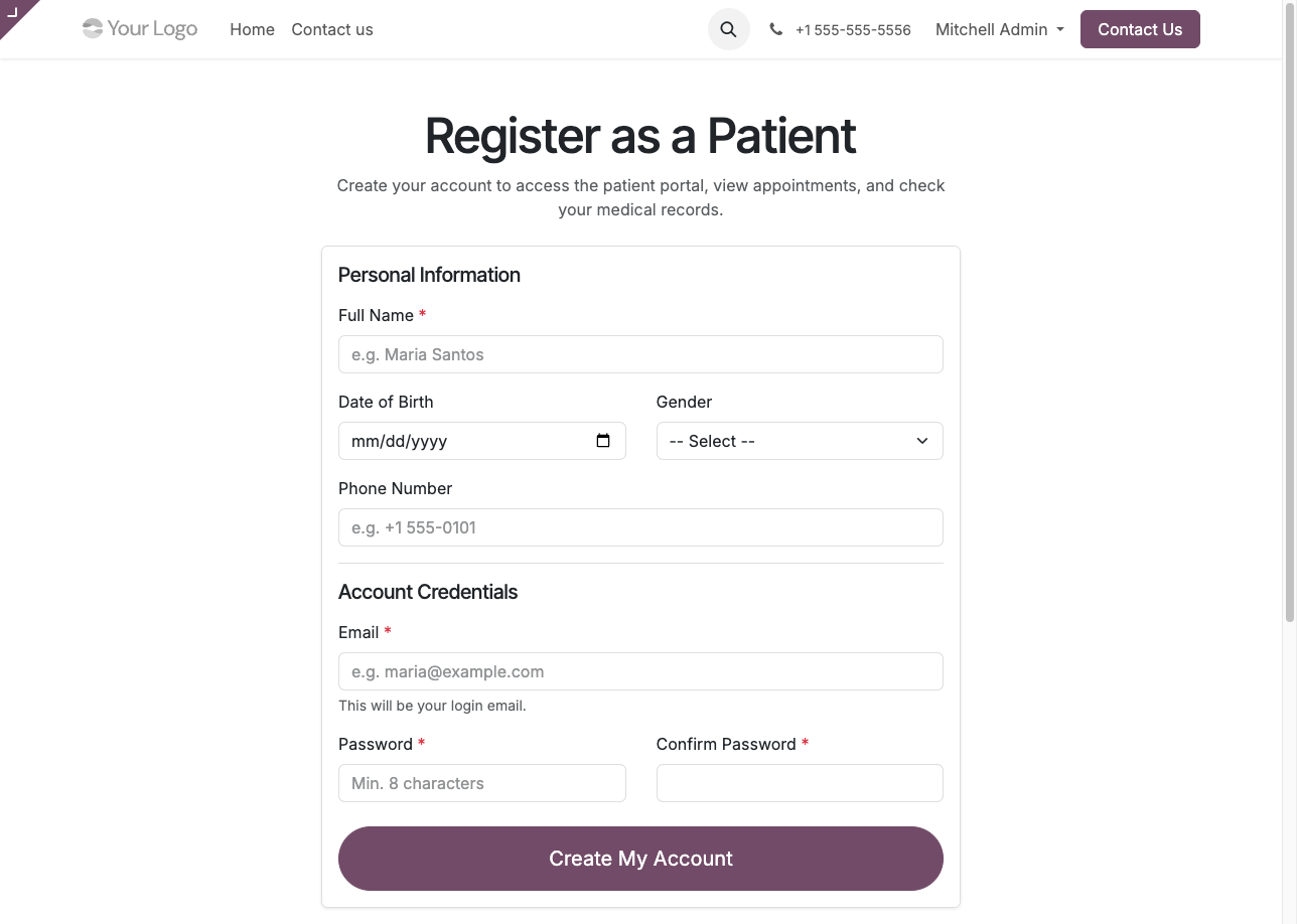 Patient Registration Form